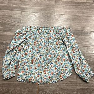 ✨LIKE NEW✨ JCREW Floral Shoulderless Blouse